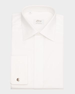 Men's French Cuff Covered-Placket Dress Shirt