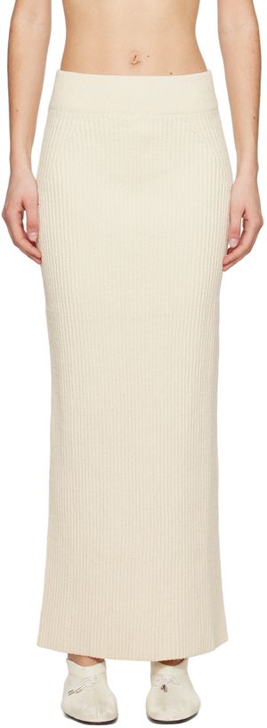 TOTEME Off-White Vented Maxi Skirt