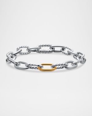 DY Madison Chain Bracelet in Silver with 18K Gold, 8.5mm