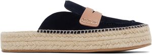 JW Anderson Navy Espadrille Loafer Mules