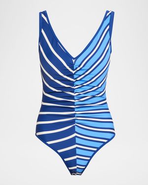 The Lucia Striped One-Piece Swimsuit