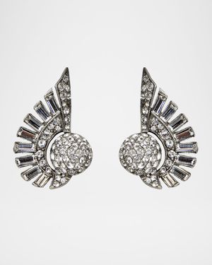 Crystal Deco Clip-On Earrings