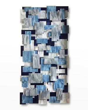 Glass and Metal Wall Sculpture