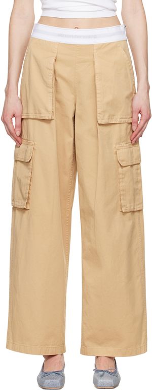 Alexander Wang Beige Cargo Rave Trousers