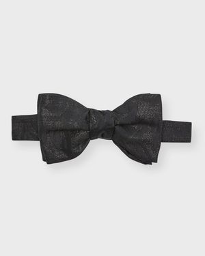Men's Floral Metallic Pre-Tied Bow Tie