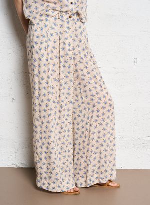 Emile Et Ida - Pantalon large imprimé - Taille L - Beige