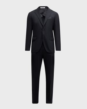 Men's Solid Wool Suit