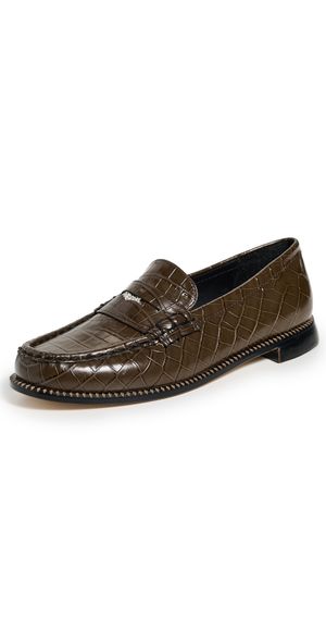Freda Salvador Elba Flats Cedar Embossed Croc 5