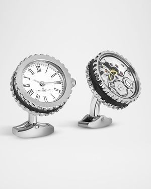 Men's Skeleton Gear and Watch Cufflinks