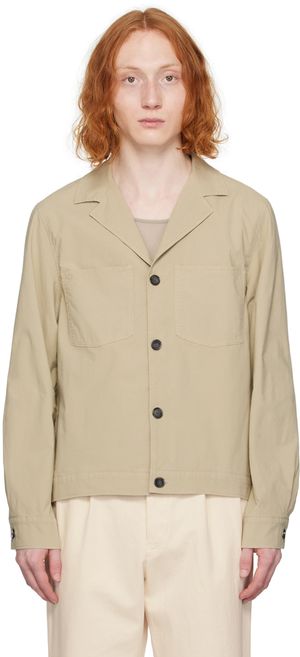 Officine Générale Beige Pocket Long Sleeve Shirt