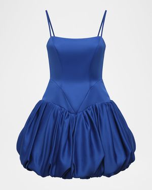 Satin Mini Bubble Dress