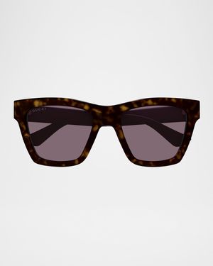 Cat-Eye Gradient Plastic Sunglasses
