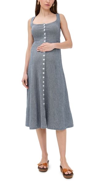 HATCH The Felicity Dress Navy/White 1