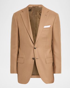 Men's Soft Cashmere Single-Breasted Blazer