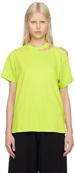 MM6 Maison Margiela T-shirt vert à épingle de sureté