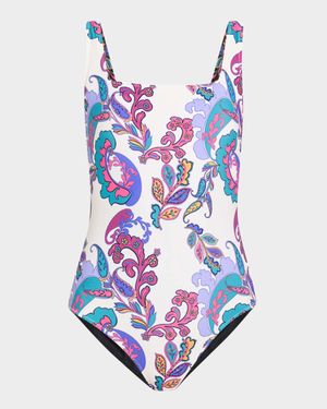 Fatima Reversible Square-Neck One-Piece Swimsuit