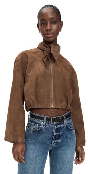 LAMARQUE Anita Suede Blazer Brown XXS