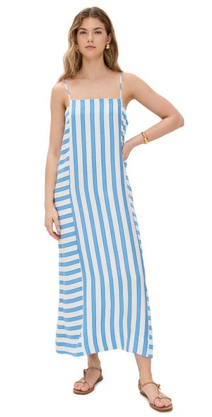 MINKPINK Nimue Stripe Midi Dress Blue Stripe M
