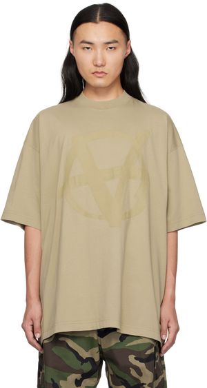VETEMENTS Taupe Double Anarchy T-shirt