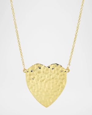 18k Hammered Heart Necklace