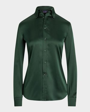 Cameron Satin Long-Sleeve Shirt