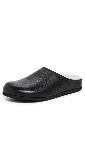 Common Projects Clogs In Leather with Shearling Black 36