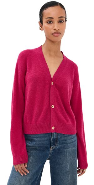 The Elder Statesman Tranquility Cashmere Cardigan Wenge L
