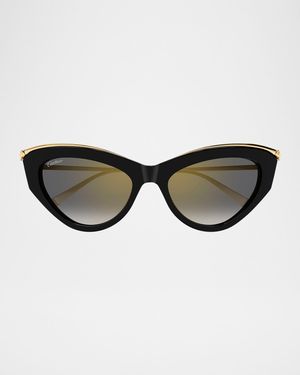 Panthere Acetate & Metal Cat-Eye Sunglasses