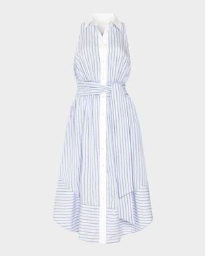 Juniper Embellished Striped Shirtdress