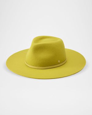Claude Leather-Trim Wool Felt Fedora