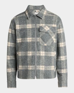 Men's Tartan Full-Zip Shirt Jacket
