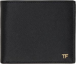 TOM FORD Black Small Grain Leather Bifold Wallet