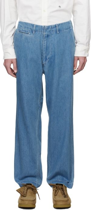 nanamica Blue Wide Jeans