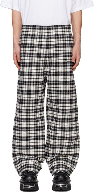 VETEMENTS Black Metalized Wrinkled Pyjama Trousers