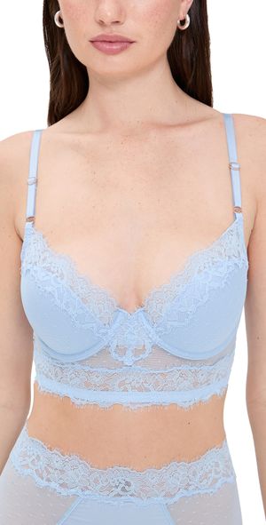 Skarlett Blue Skarlett Blue Entice Longline Lightly Lined Bra Blue Breeze 34DDD