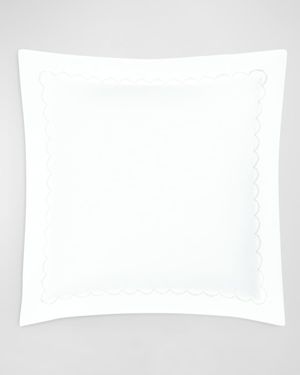 European Scallops Embroidered Sham