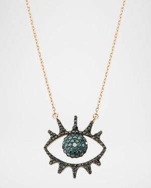 Eye Light Open Multi-Diamond Pendant Necklace
