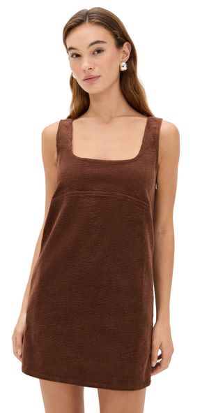 SIMONMILLER Sahara Corduroy Mini Dress Choco Brown M