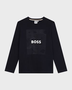 Boy's Classic Logo-Print T-Shirt, Size 14-16