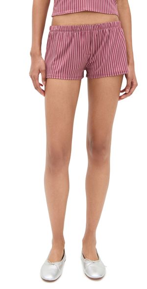Bella Venice The Pink Striped Shorts Pink Striped M