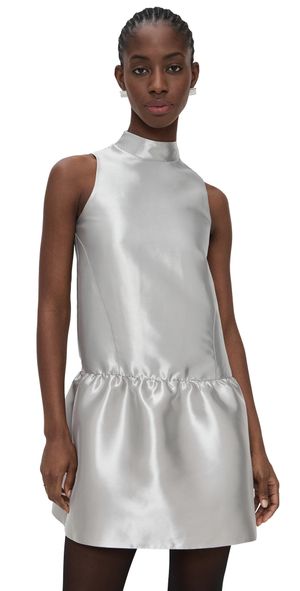 ALIGNE Blaze Satin Mini Dress Silver 8