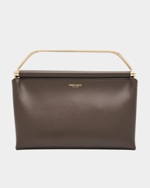 Avenue Large Polished Leather Clutch Bag