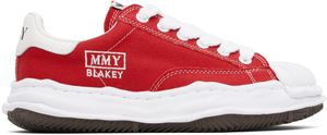 Maison MIHARA YASUHIRO Red 'Blakey' OG Sole Canvas Sneakers