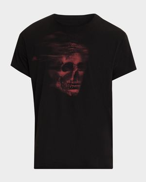 Men's Flame Skull Graphic T-Shirt
