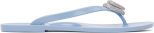 MACH & MACH Blue Double Heart Flip-Flops