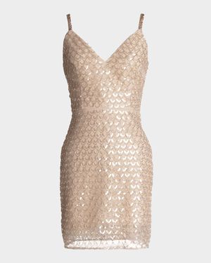 Anya Bead & Sequin Bodycon Mini Dress