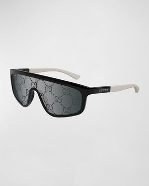 Men's GG Monogram Shield Sunglasses