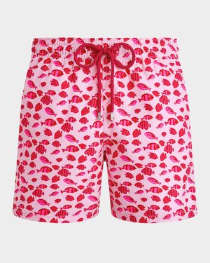 Men's Fish-Print Swim Shorts
