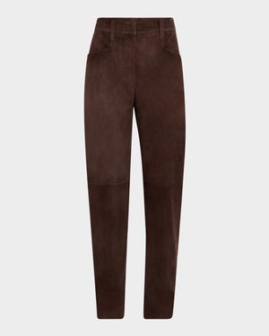 Suede Equestrian Pants