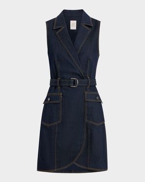 Jenessa Sleeveless Denim Mini Dress
